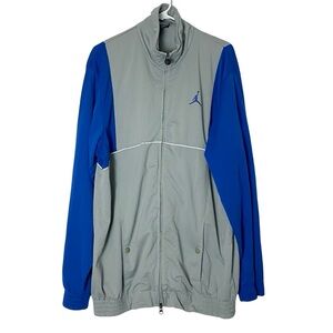 Air Jordan Flight Jacket Mens Size Large Blue Gray Full Zip Up Light Weight